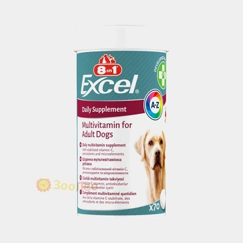 Витамины 8in1 Excel Multi Vitamin Adult для взрослых собак, мультивитамин, 70 шт
