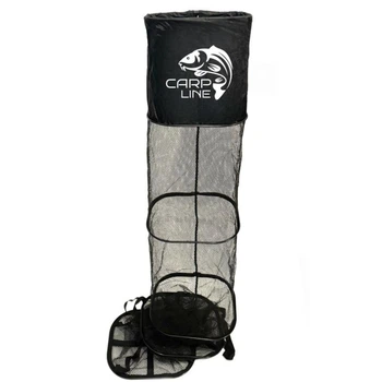 Садок Carp Line Black 3.5м чорні алюмінієві кільця, чорна прогумована сітка, різьба з регулюванням під кілок