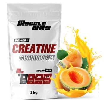 Креатин моногидрат Muscle Way Creatine Monohіdrate POWER+ 99,9% порошковый на 200 порций 1 кг Дыня (14-125-cre-mw-rs1-5)