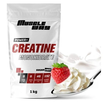 Креатин моногидрат Muscle Way Creatine Monohіdrate POWER+ 99,9% порошковый на 200 порций 1 кг Крем-сливки (14-125-cre-mw-rs1-1)