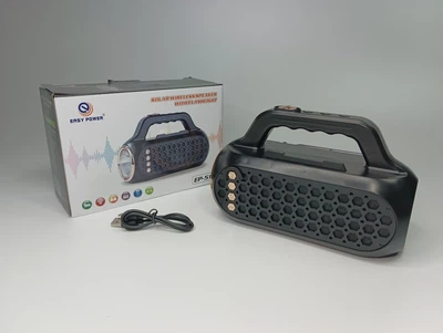 Портативная Bluetooth колонка EP-516 15Вт с аккумулятором, солнечной панелью и фонариком Для iPOD, iPhone, Android, iPAD, смартфонов, мобильных телефонов