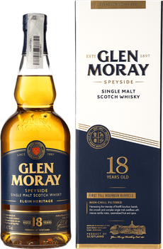 Віскі Glen Moray 18 yo 0.7 л 47.2% у подарунковій коробці (5060116321661)