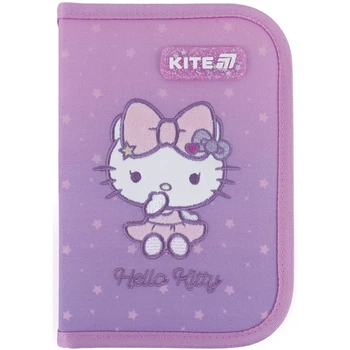 Пенал без наповнення Kite Hello Kitty HK25-621, 1 відділення, 1 клапан