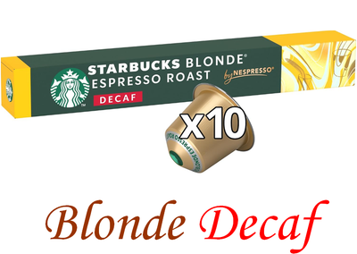Кава в капсулах Nespresso Starbucks Blonde Espresso Roast DECAF тубус 10 капсул