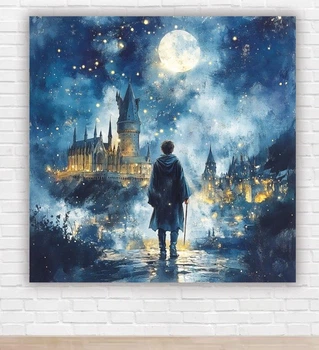 Бумажный плакат "Гарри Поттер, Harry Potter. Добро пожаловать в Хогвартс" 1,5х1,5м