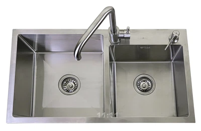 Мийка з нержавійки AQUAMILL 7843 INOX + дозатор + змішувач
