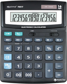 Електронний калькулятор Optima 16-розрядний (O75517)