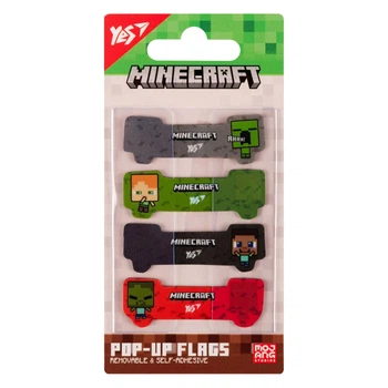 Стікер-закладки YES 65*11мм 4х20арк. 170427 пластикові, Minecraft (24) /170427/