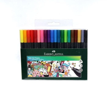 Ручка лінер Faber-Castell Grip FinePen 0,4 мм 20 кольорів, у блістері