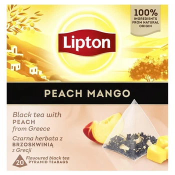 Чай Lipton Peach Mango 20*1,8г черн. пирамидки (12)