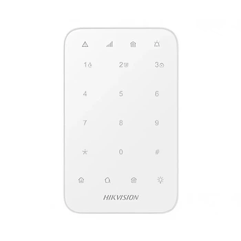 Бездротова LED-клавіатура Hikvision DS-PK1-E-WE 868 МГц живлення 4 батареї АА Білий