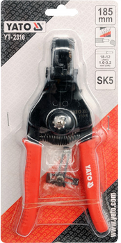Ściągacz izolacji YATO automatyczny 185 mm YT-2316 (5906083923166)