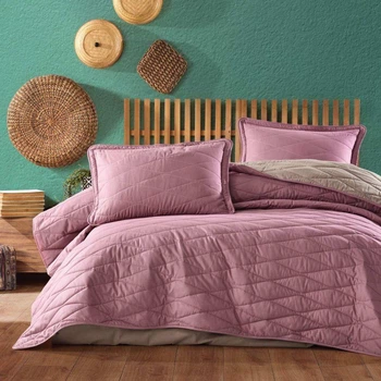 Покрывало Clasy Lorna Gul Kurusu Евро 180 x 240 см Хлопок Розовый