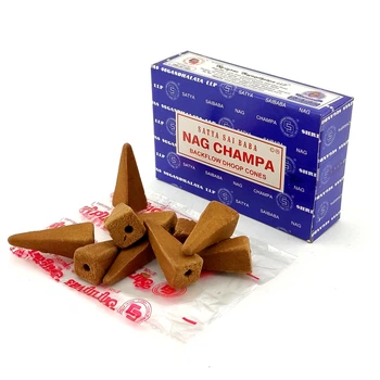 Благовония Nag Сhampa Backflow Cones Satya 10шт/уп. Арома-конусы с обратным потоком Нагчампа (35027)