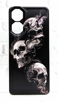 Чехол Silicone Case Print для Nubia Neo 2 5G (Z2352N) прозрачный бампер c принтом череп