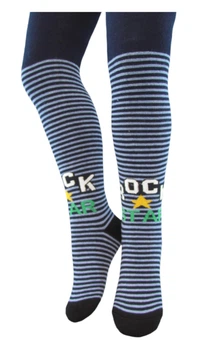 Колготки дитячі махрові Олмі 1011м 20р. (128-134см) 084 синій rock star
