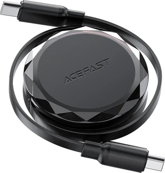 Кабель Acefast C13-03 USB 2.0 Type-C M-M 0.8м 60W 3A dual retraction Black (6974316280132)