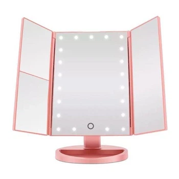 Тройное косметическое зеркало для макияжа с подсветкой LED Magnifying Mirror