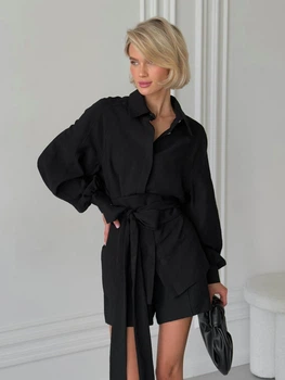 Костюм с шортами Jadone Fashion Солт M чёрный