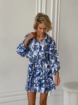 Летнее платье Jadone Fashion Виста L голубое