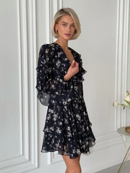 Летнее платье Jadone Fashion Шати M темно-синий