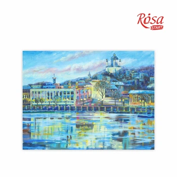 Полотно на картоні з контуром, Міста, " Київ", 30*40, бавовна, акрил, ROSA START GPA284206 4820149891934