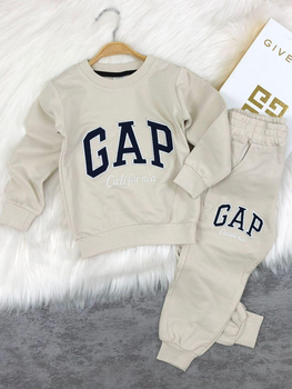Детский костюм для мальчика (кофта+штаны) ZARA GAP 116 см бежевый