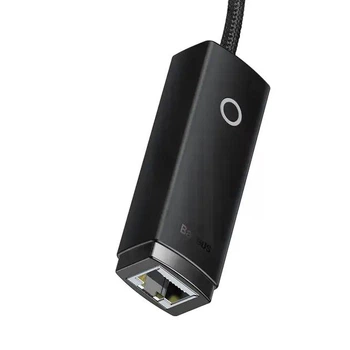 Адаптер Baseus Lite Series Ethernet Adapter USB-A to RJ45 LAN Port (1000Mbps) WKQX000101 Black