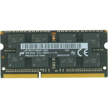 Пам'ять Micron 8Gb SO-DIMM DDR3L 1600MHz (MT16KTF1G64HZ-1G6E2)