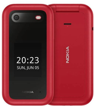 Telefon komórkowy Nokia 2660 DualSim Red + stacja dokująca (5908265518047)