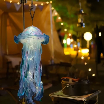 Подвесной светильник-фонарь 22×55 см на батарейках в виде Медузы Jellyfish Lamp