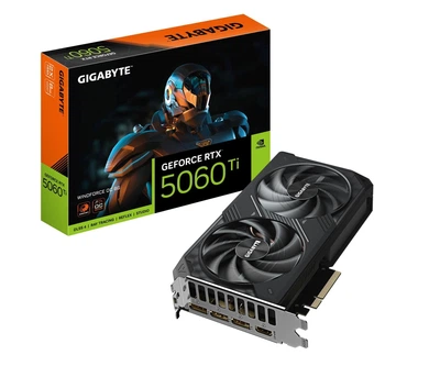 Відеокарта Gigabyte GeForce RTX 5060 Ti Windforce OC 8GB GDDR7 DLSS4 (GV-N506TWF2OC-8GD) EU