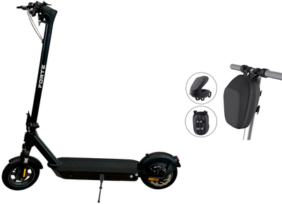 Набор Электросамокат Forte E9G-B 500 Вт до 45 км 10" Black (BP146172) + Сумка Xiamen на руль для электросамоката Xiamen Черная (PH050604)