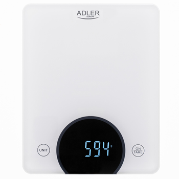 Ваги кухонні електронні Adler AD 3173 white - до 10 кг - LED