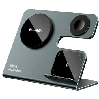 Беспроводное зарядное устройство Essager Ruicheng desktop magnetic 15W, Black