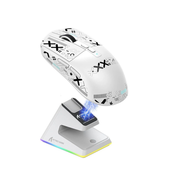 Миша Attack Shark X6 Бездротова Ігрова із Зарядною Базою RGB Біла