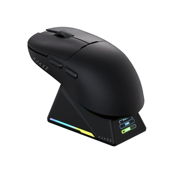 Миша Бездротова Ігрова Ajazz AJ159 APEX PAW3950 400 мАг RGB Чорна з Зарядною Станцією