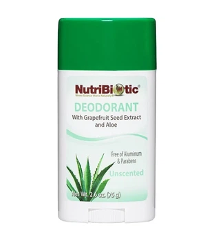 Дезодорант без запаха с алоэ и экстрактом семян грейпфрута Deodorant Unscented NutriBiotic 75 г