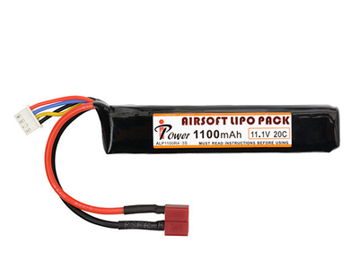 Аккумулятор Li-Po 1100mAh 11,1V 20C - Deans [IPower] (для страйкбола)