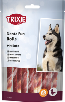 Лакомства для собак Trixie 31371 DENTAfun Палочка для чистки зубов с уткой 10 шт 80 г (4011905313719)