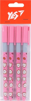 Набор ручек шариковых YES Line Friends 0.7 мм синяя 4 шт (450202)