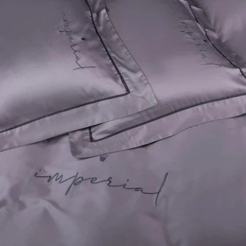 Комплект постільної білизни Mirson Євро 200х220 см Imperial Tencel №06 Gray (2200010755275)