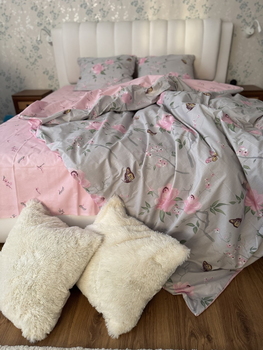 Комплект постільної білизни Sweet-Dream Меріда 200 х 215 см євро сірий