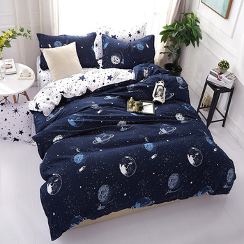 Комплект постільної білизни Sweet-Dream Космонавт 200 х 215 см євро синій
