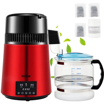 Дистилятор чистої води Vevor YMK40207 4л 220В червоний