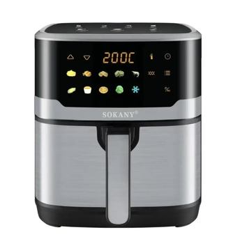 Аерогриль Sokany SK-10085 мультипіч 2200 Вт аерофритюрниця 7.5л Сірий
