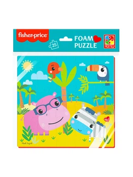 Мягкие пазлы 22х23 "Бегемот и зебра" цвет разноцветный Fisher-Price ЦБ-00217633