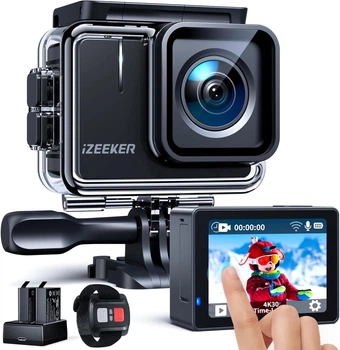 Екшн-камера iZEEKER iA100 / 20МП / 4К / 30fps / WiFi / Чорний Б/В