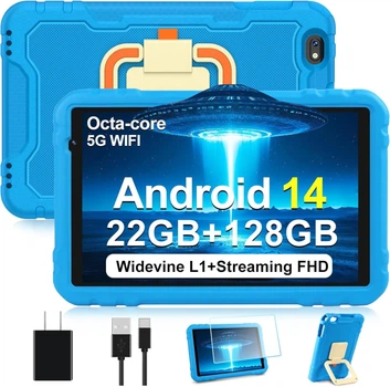 Планшет 10.1" Juedur R500 6+16/128GB 8 ядер Android 14 8000 mAh Блакитний Б/В