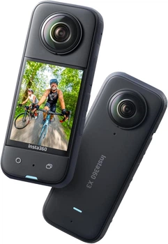 Экшн-камера Insta360 X3 / 360° / 48Мп / 5.7К / 60fps / Wi-Fi / Bluetooth / Влагозащищенная / Черная (CINSAAQB) Б/В